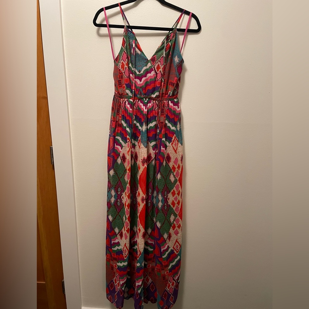 Maeve Multicolor Geometric Maxi Dress